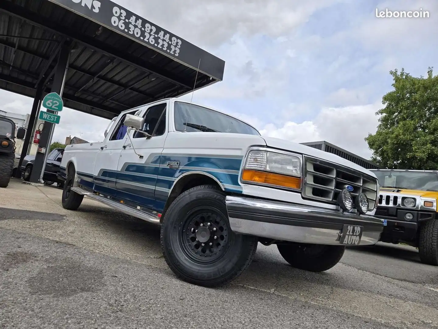Ford F 350 F 350 7.5 V8 460ci Crew Cab 4 portes XLT Blanc - 2