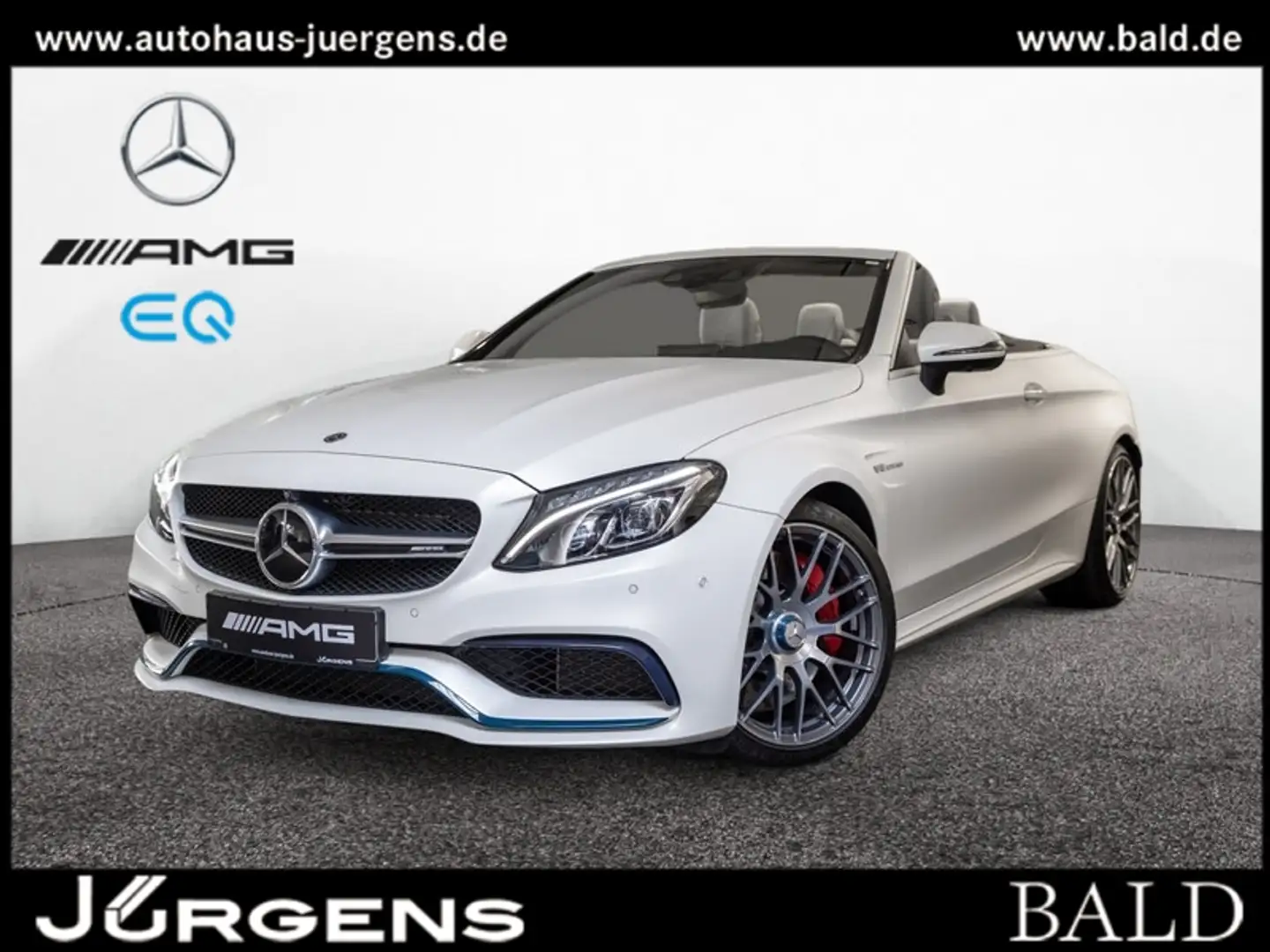 Mercedes-Benz C 63 AMG S Cabrio OceanBlue/Burm/Sitzklima/Magno Weiß - 1