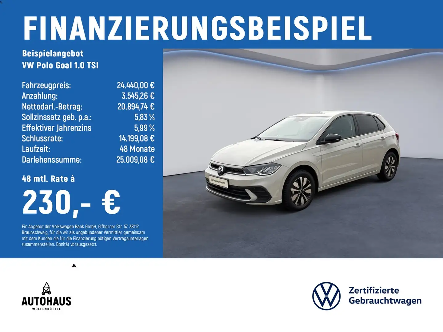 Volkswagen Polo Goal 1.0 TSI ACC APP PDC SHZ Grau - 2