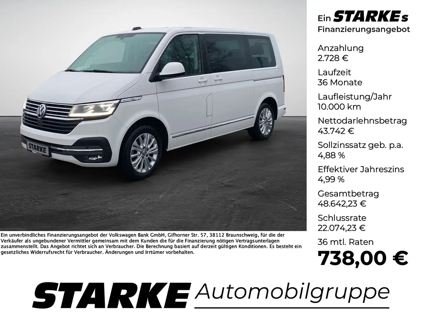 Volkswagen T6 Multivan T6.1 2.0 TDI DSG Highline Weiß - 1