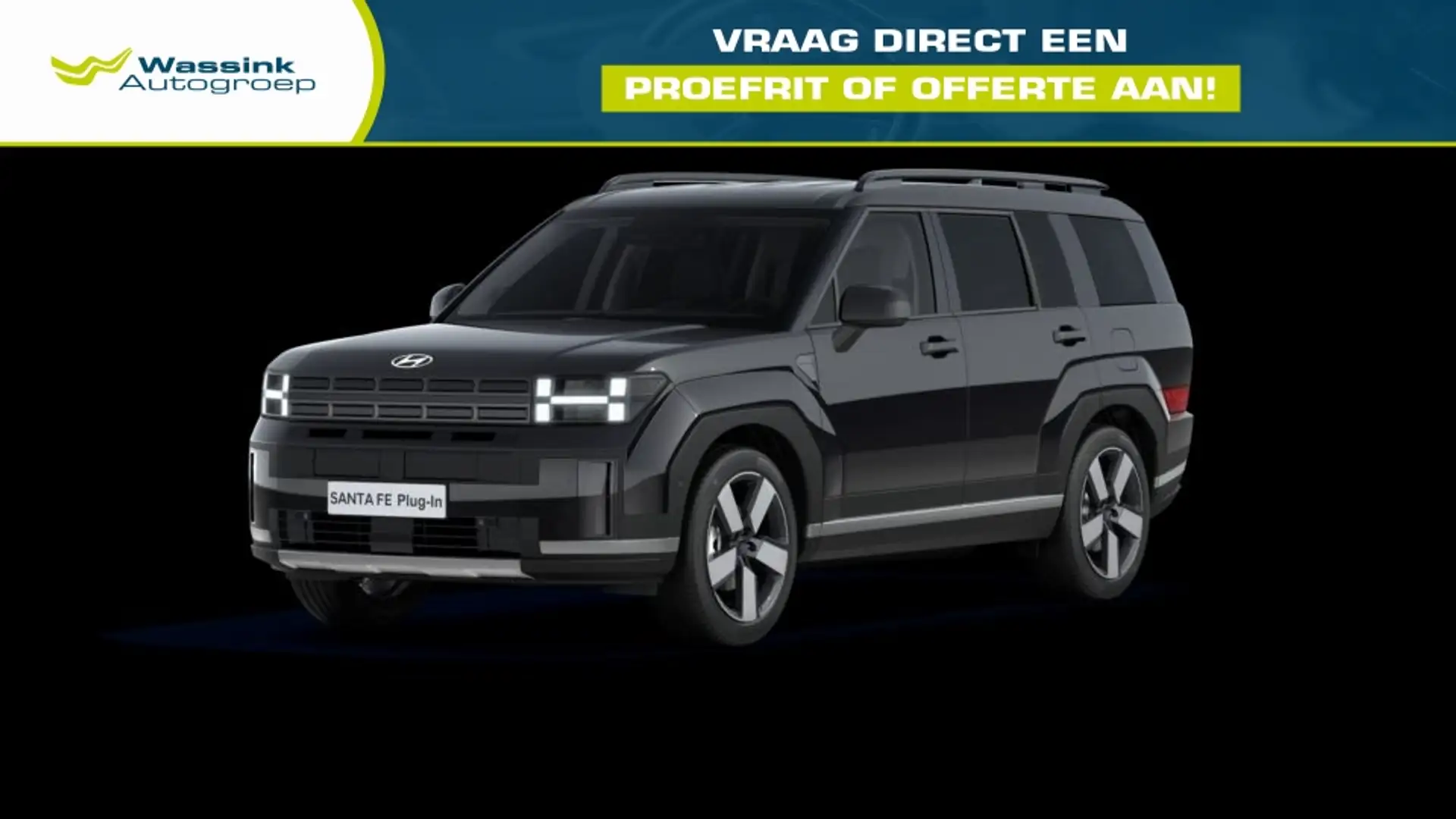 Hyundai SANTA FE New 1.6 T-GDi PHEV 252pk Aut 4WD 7pl Premium Zwart - 2