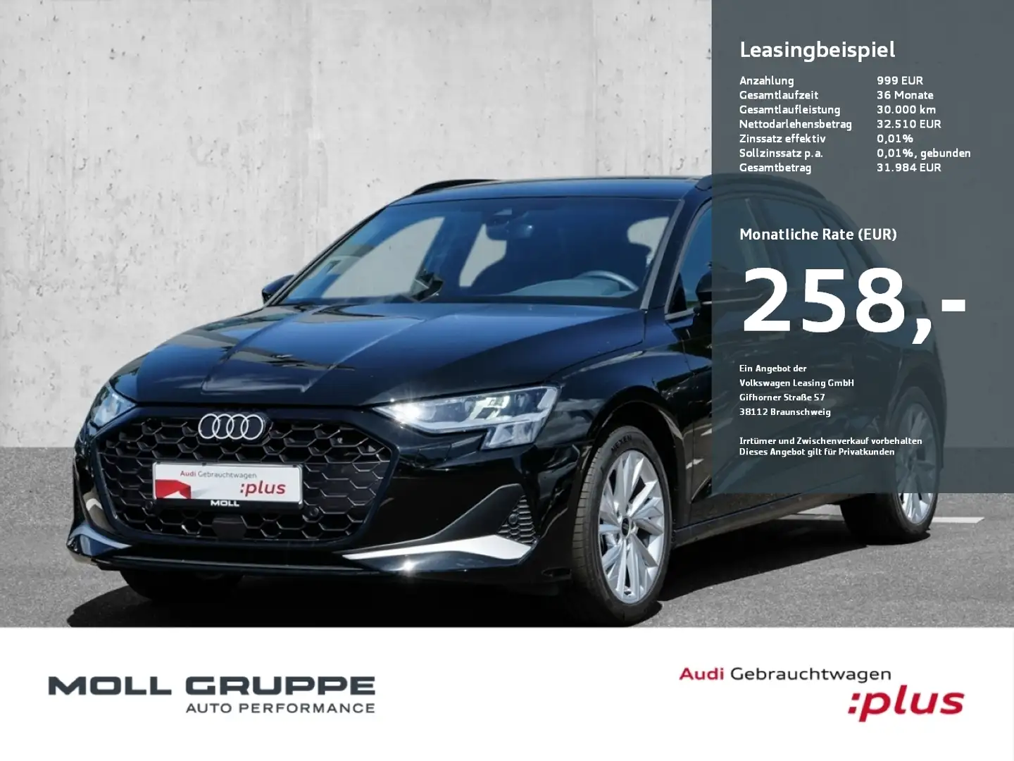 Audi A3 Sportback 35 TFSI S tronic Advanced (AHK*Navi plus Schwarz - 1
