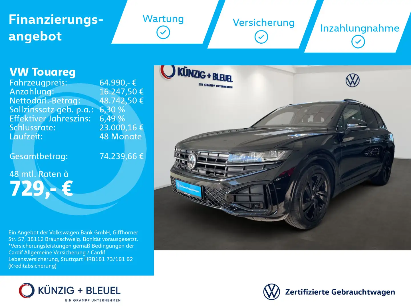 Volkswagen Touareg R-Line Nav*AHK*Kam*Niveau*Travel Assist Negro - 1