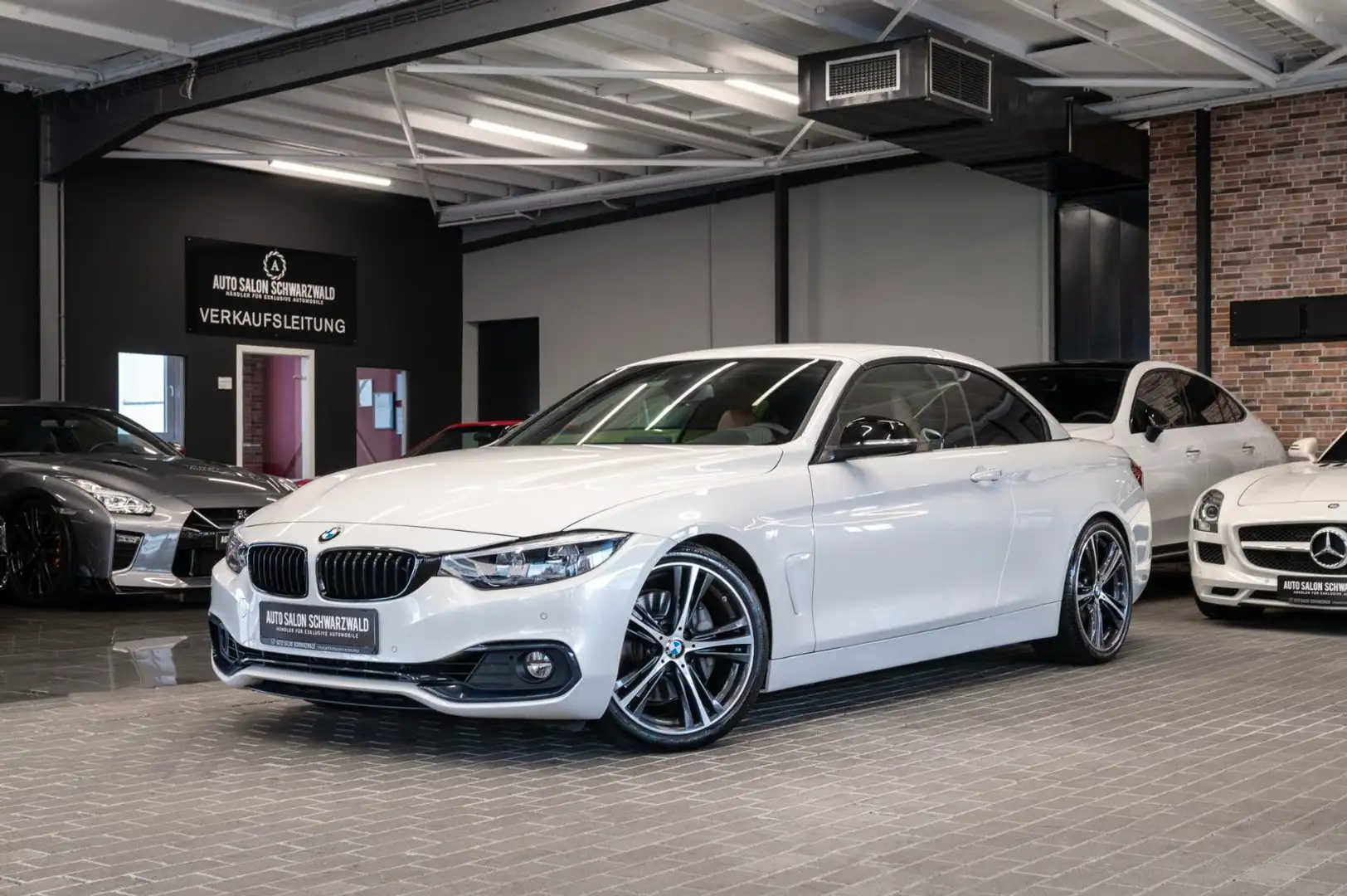 BMW 440 i CABRIO|SPORT-LINE|H&K|HEAD-UP|LEDER|LED Weiß - 1