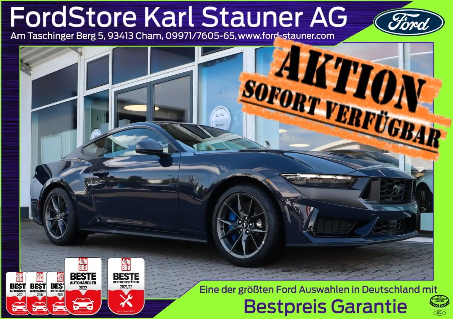 Ford Mustang Dark Horse Fahrwerk MagneRide 4,99 FIN* Albastru - 1