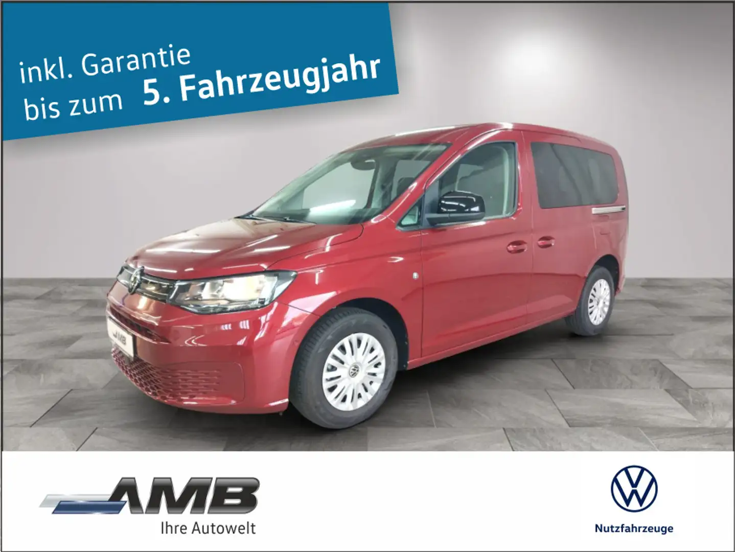 Volkswagen Caddy 2.0 TDI AHK/Nav/ACC/Sitzhz/RFK/1.30G Rood - 1