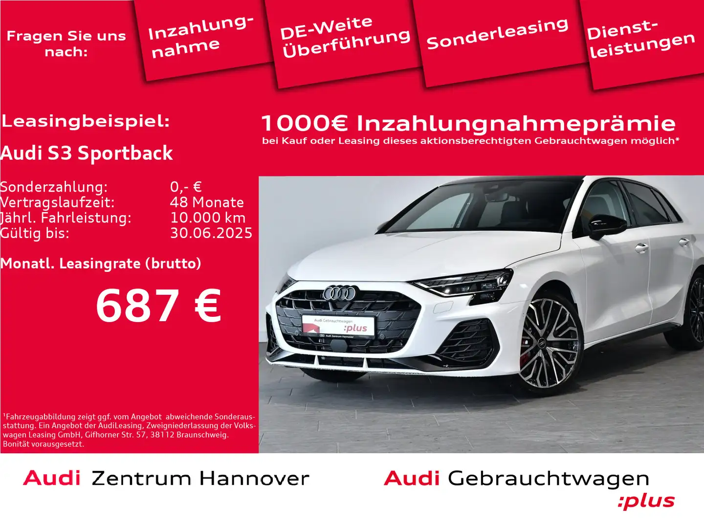 Audi S3 TFSI S tronic Weiß - 1