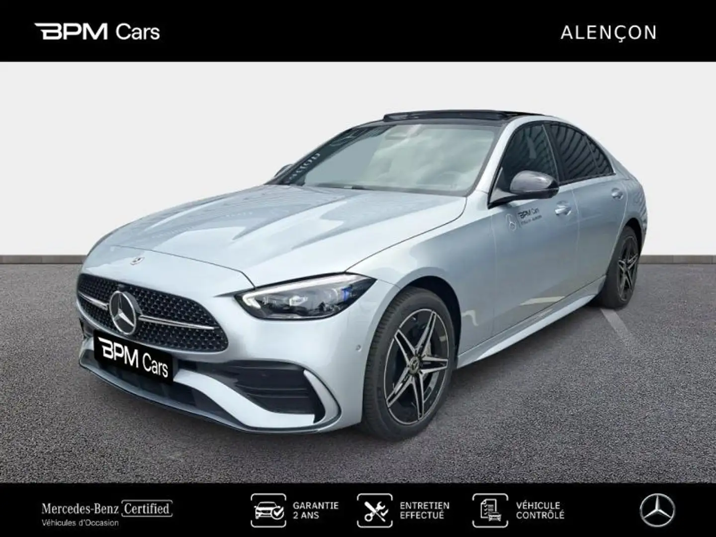 Mercedes-Benz C 30 AMG 300 d e 197+129ch AMG Line Argento - 1
