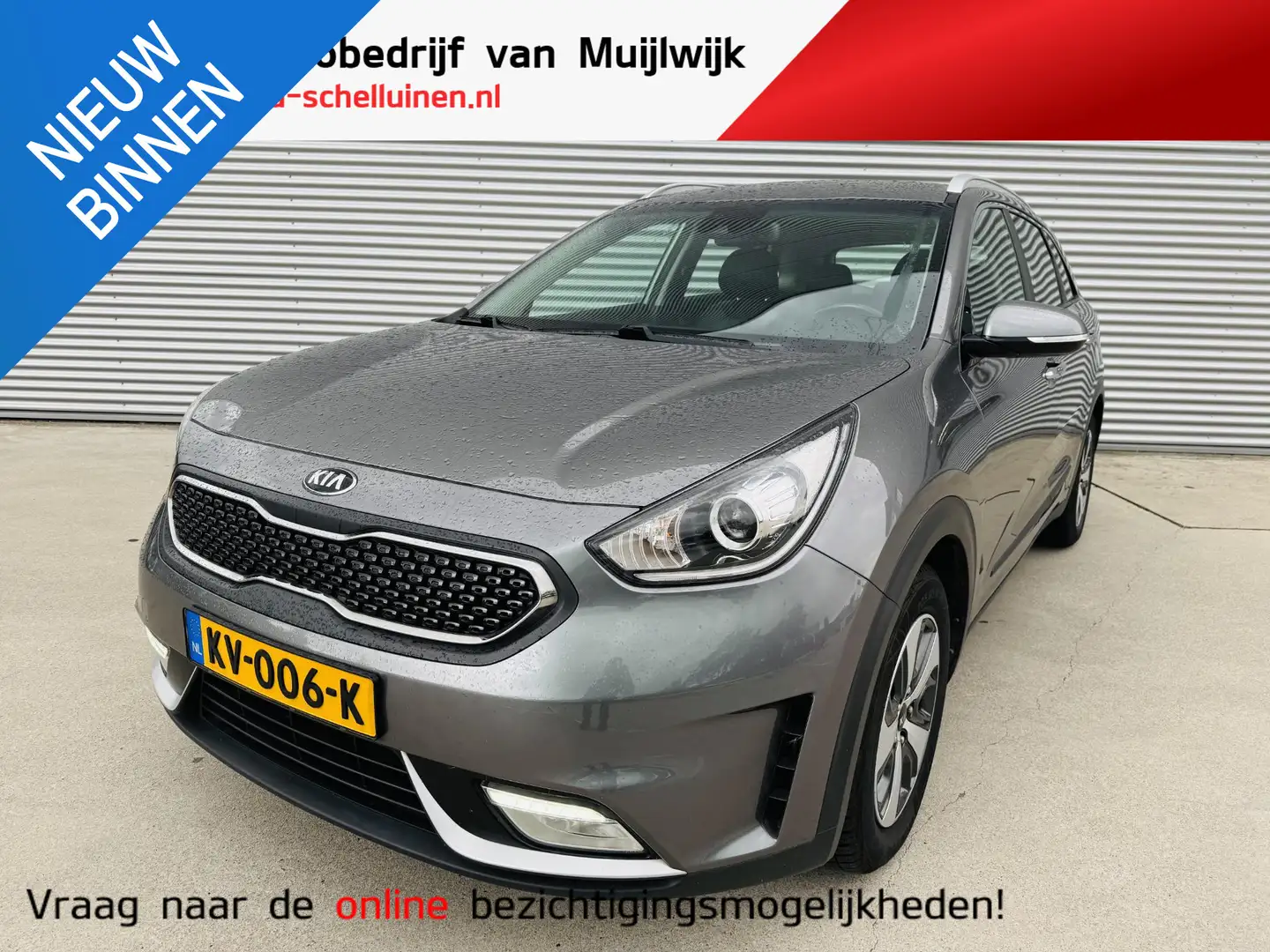 Kia Niro 1.6 GDi Hybrid First Edition Trekhaak | 1300 kg tr Grijs - 1