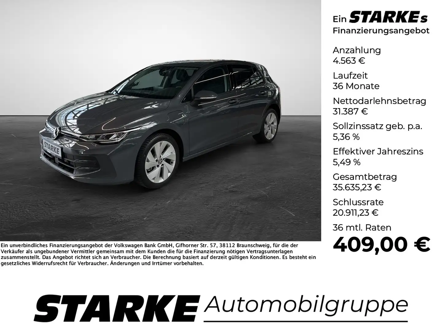 Volkswagen Golf 1.5 TSI DSG eHybrid Life Grau - 1