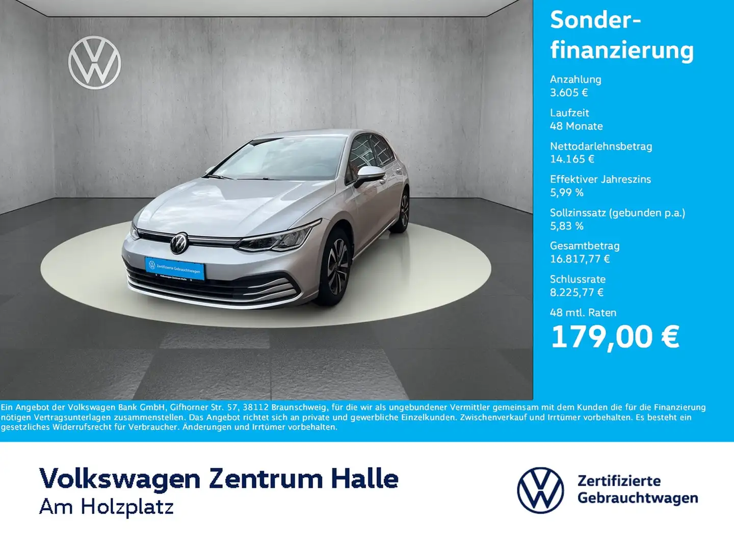 Volkswagen Golf VIII 1.0 TSI United Silber - 1
