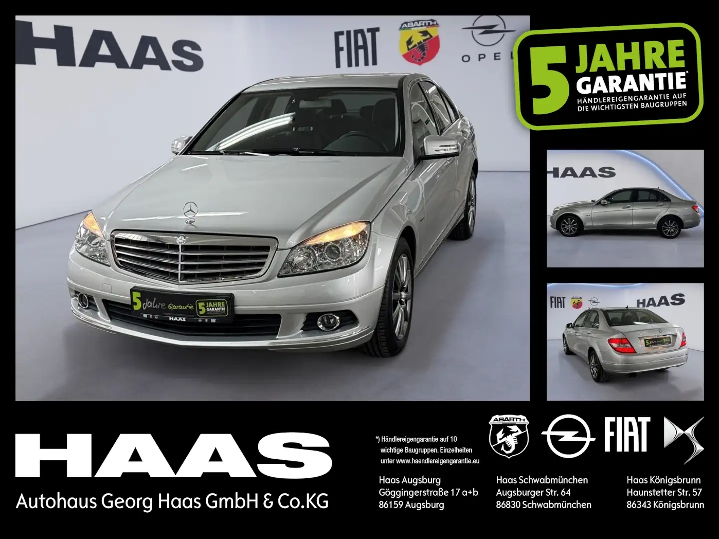 Mercedes-Benz C 180 Kompressor Elegance Sitzheizung, Automatik srebrna - 1