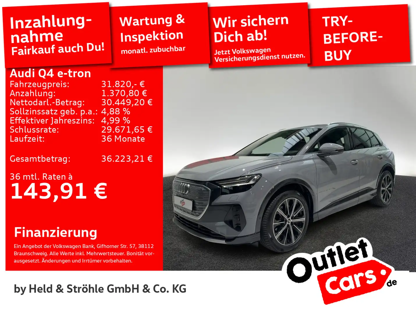 Audi Q4 e-tron 40 S-Line MATRIX SONOS NAVPRO KAM WÄPU Gris - 1