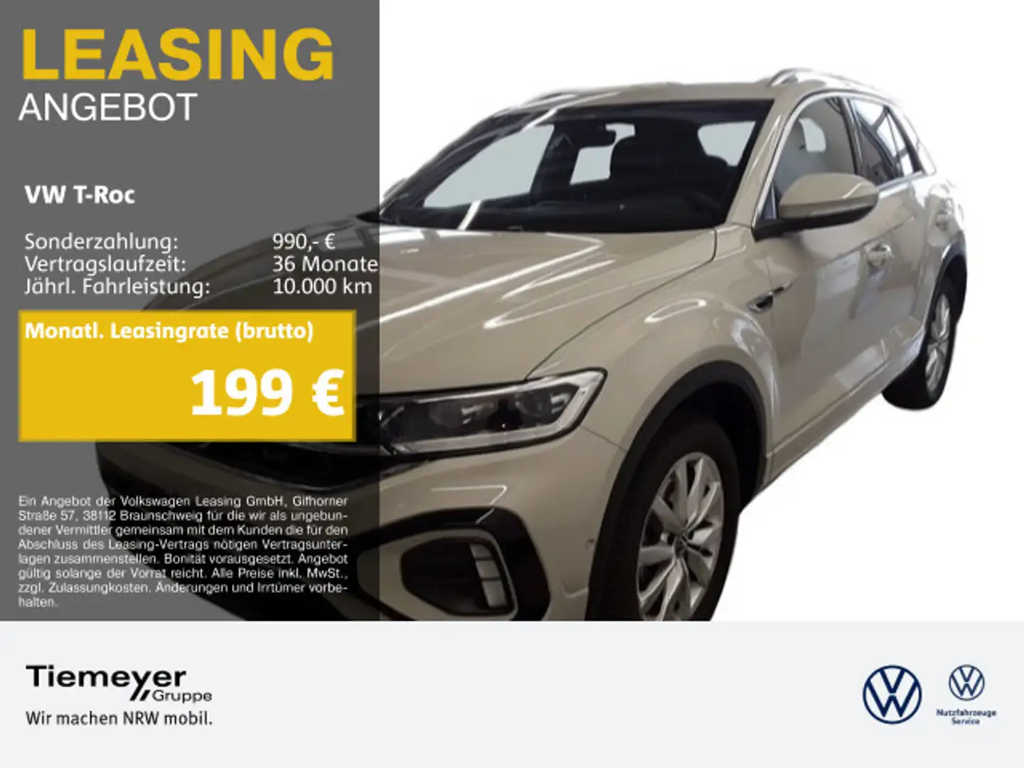 Volkswagen T-Roc 1.5 TSI R-LINE IQ.LIGHT AHK KAMERA VIRTUAL Grau - 1