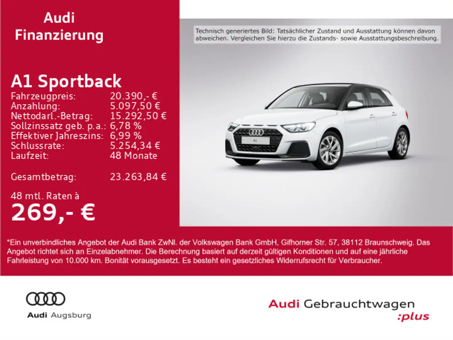 Audi A1 advanced 30 TFSI S tronic Blanc - 1