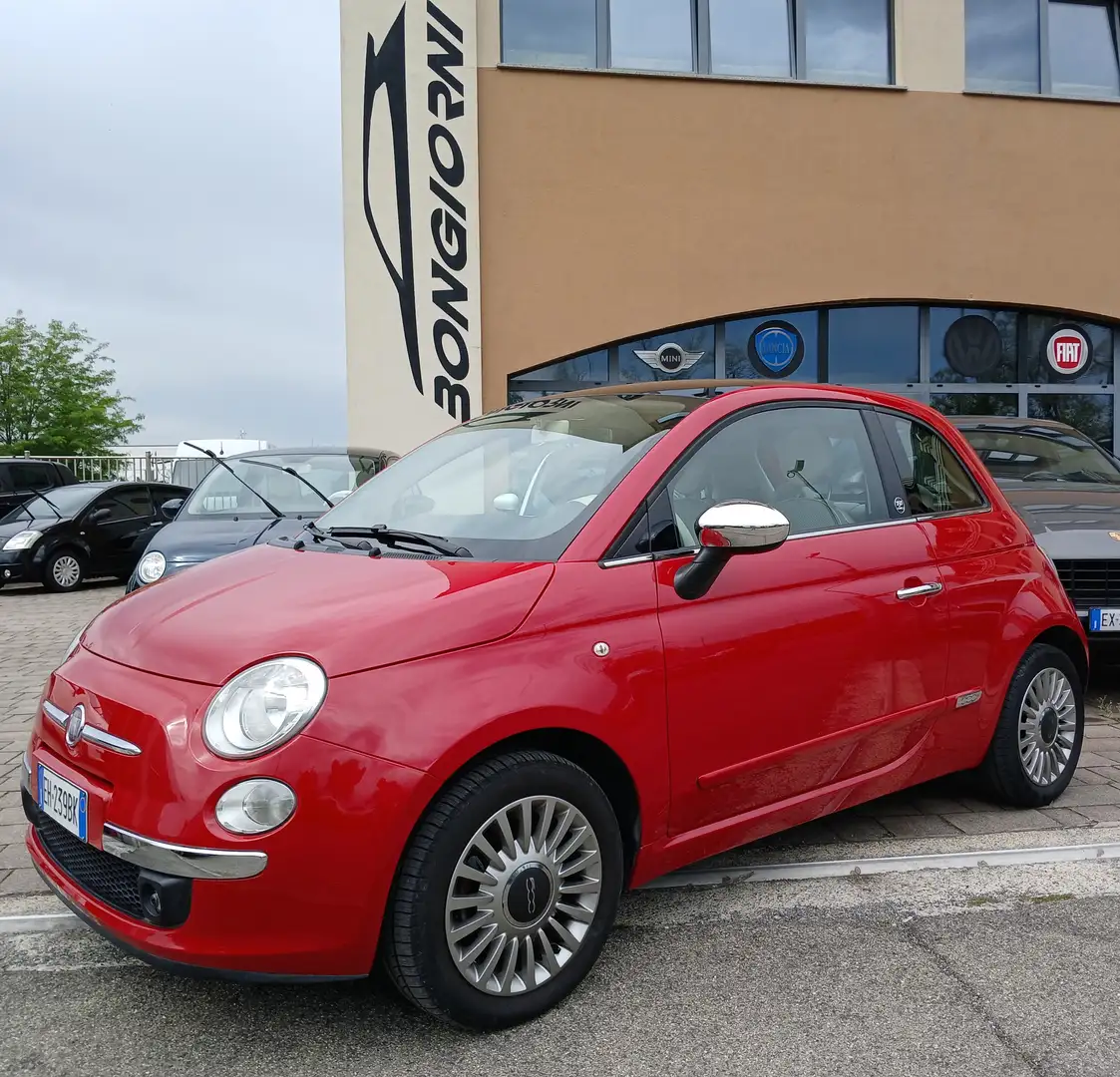 Fiat 500 1,2 lounge rossa km 75000  neopatentati clima Rot - 1
