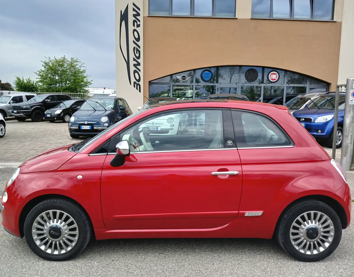 Fiat 500 1,2 lounge rossa km 75000  neopatentati clima Rot - 2