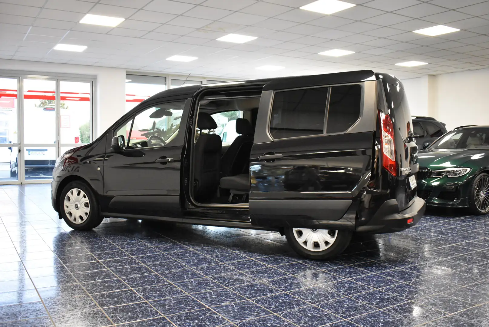 Ford Transit Connect Lang L2 7-Sitze Klima PDC 1-Hand Schwarz - 1