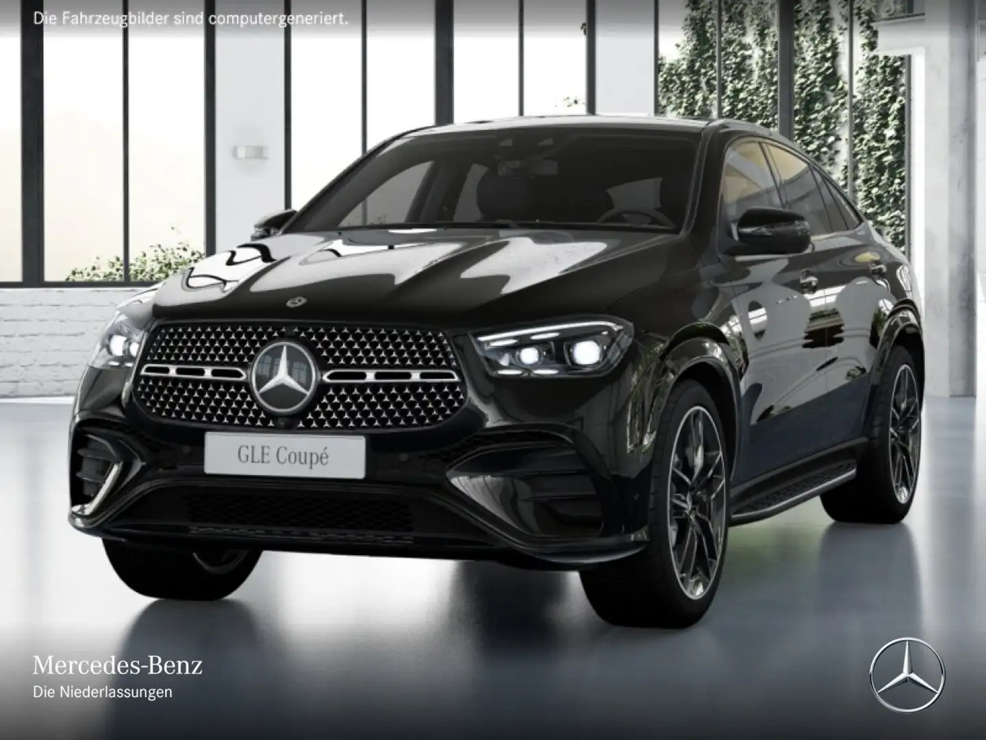 Mercedes-Benz GLE 350 de Coupé 4M AMG+NIGHT+PANO+360+AHK+CARBON Schwarz - 2