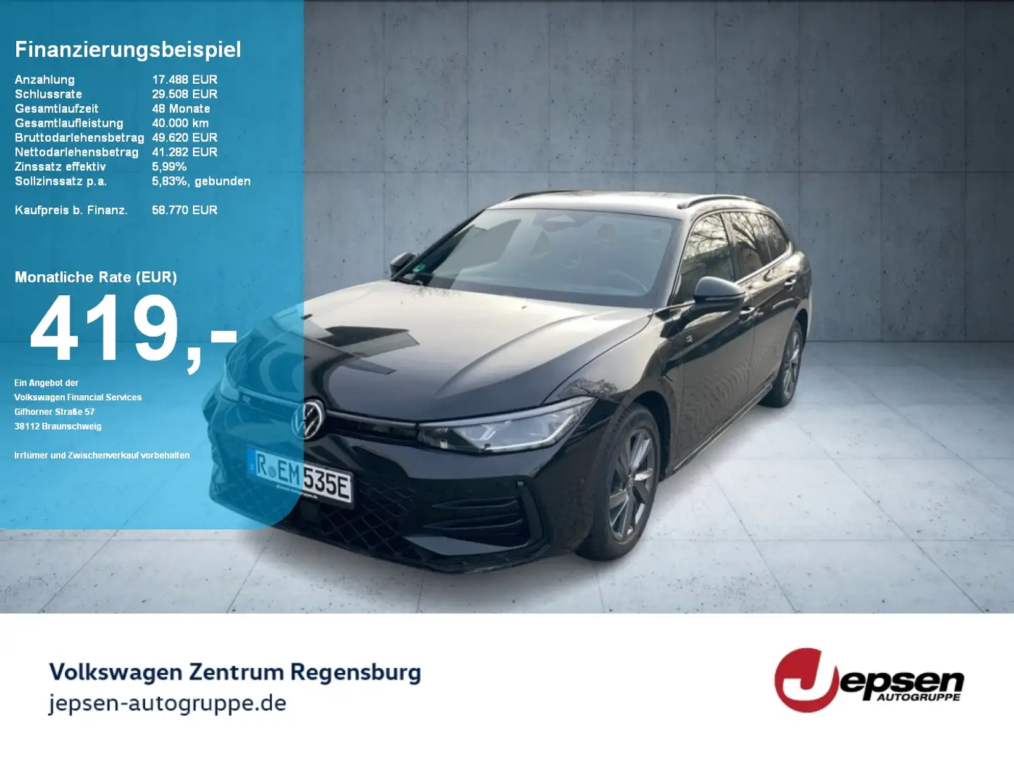 Volkswagen Passat R-Line Hybrid DSG AHK Noir - 1