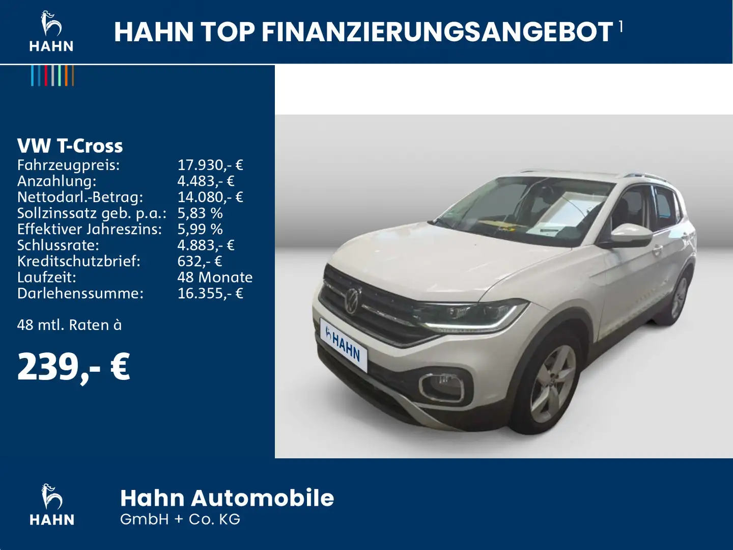 Volkswagen T-Cross 1.0TSI Style Climatr PDC Sitzh CarPlay Weiß - 2