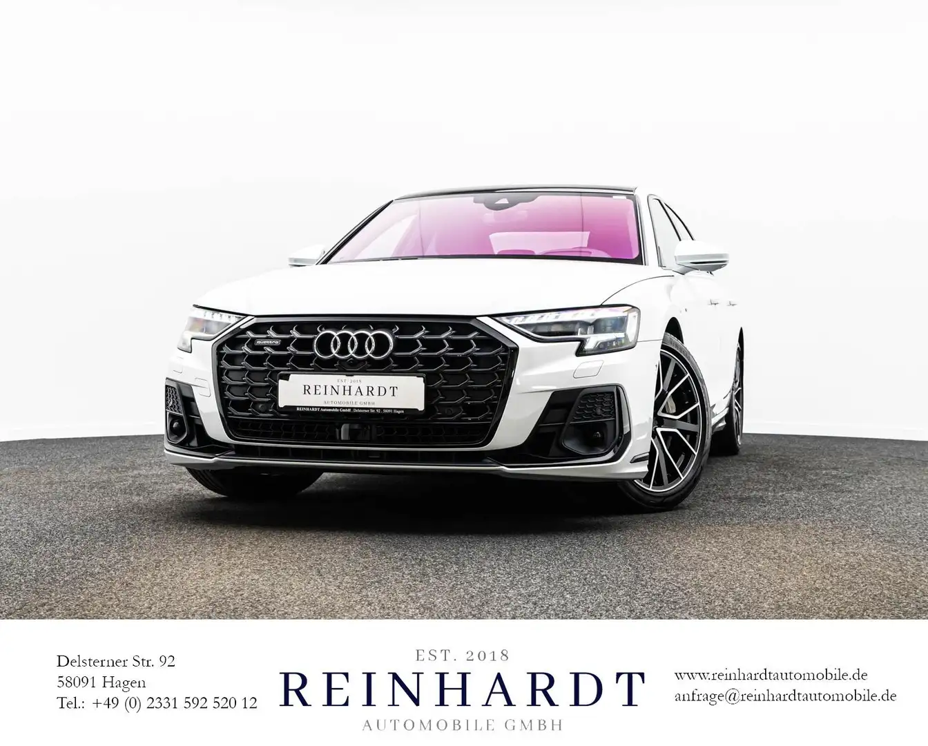 Audi A8 55TFSi Q S LINE BLACK ACC/HuD/PANO/OLED/360° Weiß - 1