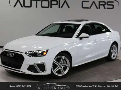 White 2020 Audi A4 Sedan Automatic