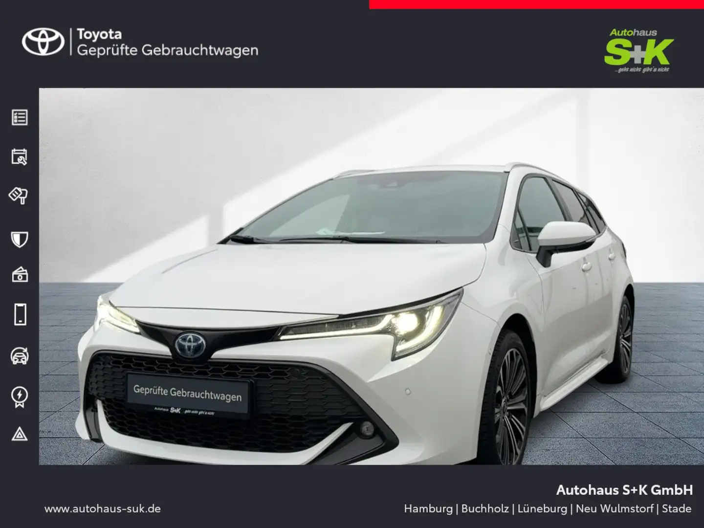 Toyota Corolla 1.8 TS Hybrid*CARPLAY+SAFETYSENSE+TEMPOMAT+LED** Weiß - 1