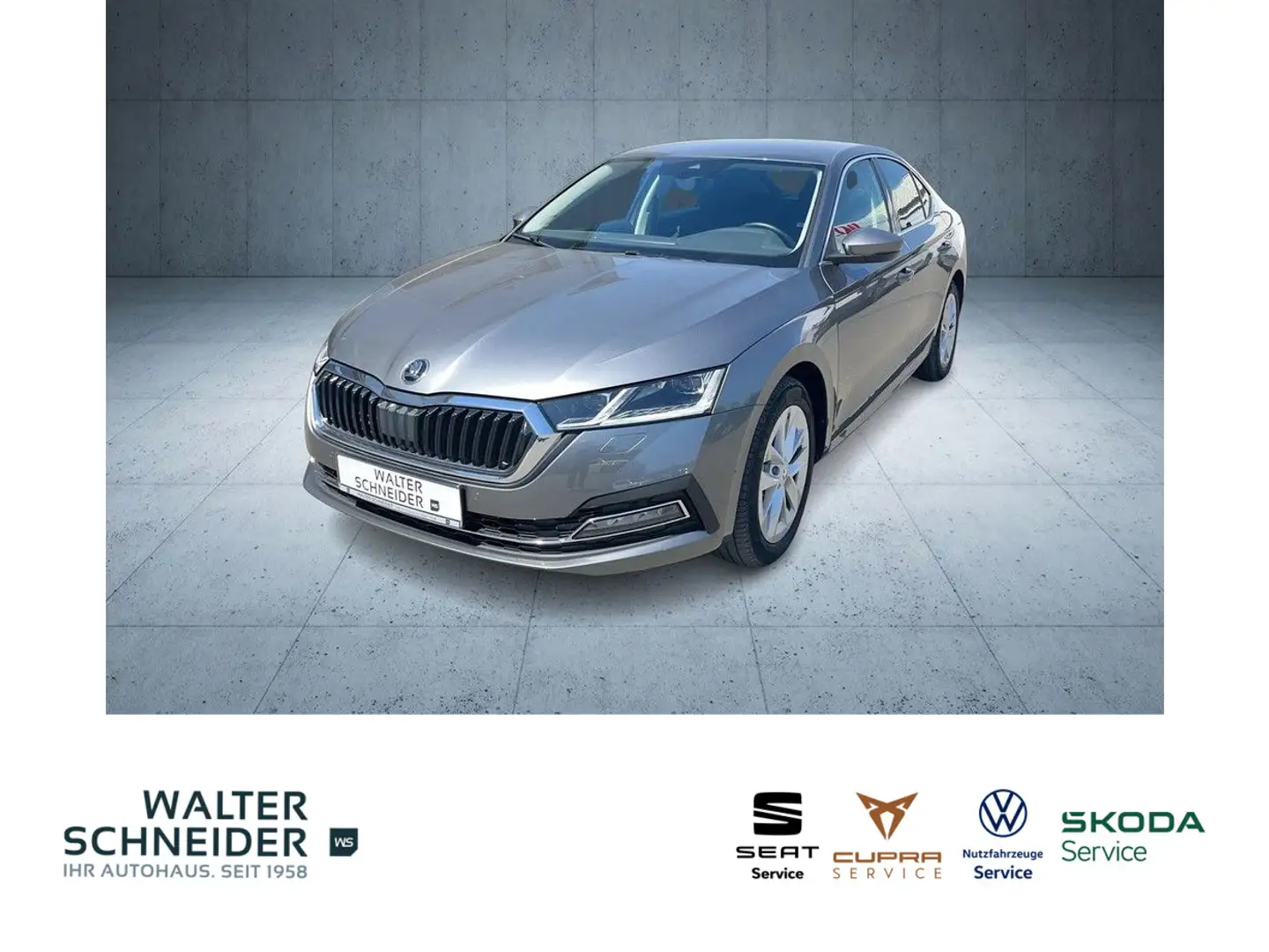 Skoda Octavia 2.0 TDI DSG Style Smart Link RFK SHZ Grijs - 1