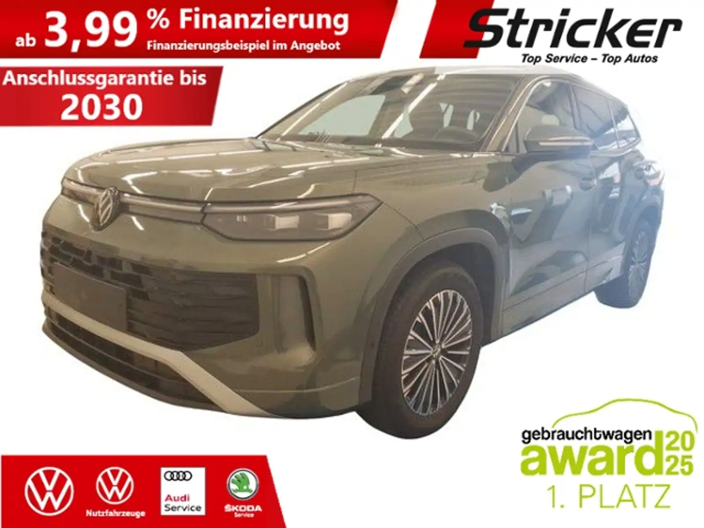 Volkswagen Tayron Life 1.5eTSI DSG 299,-ohne Anzahlung AHK Kamera Grün - 2