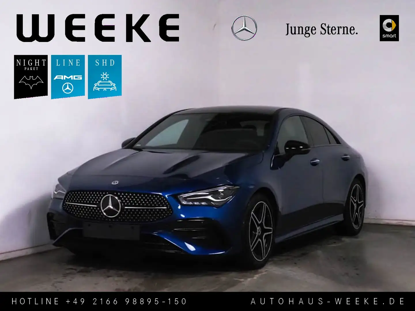 Mercedes-Benz CLA 200 Coupé AMG Premium+PANO-SD+AHK+NIGHT+TWA+ Blau - 1