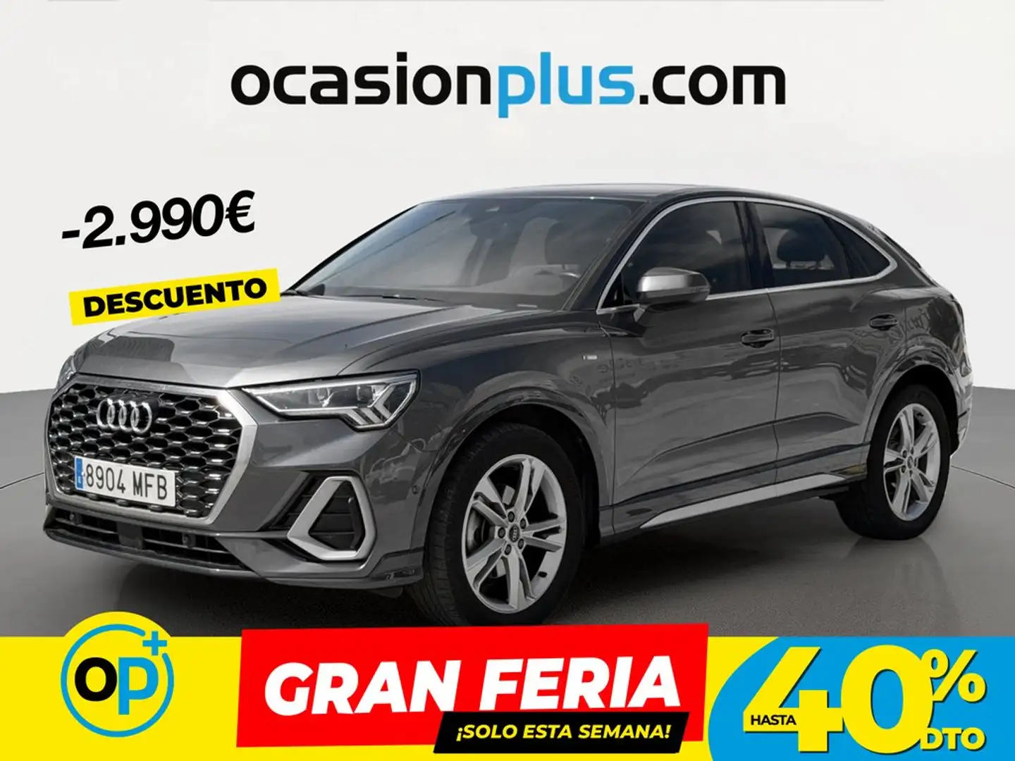 Audi Q3 Sportback 35 TDI S line S tronic Gris - 1