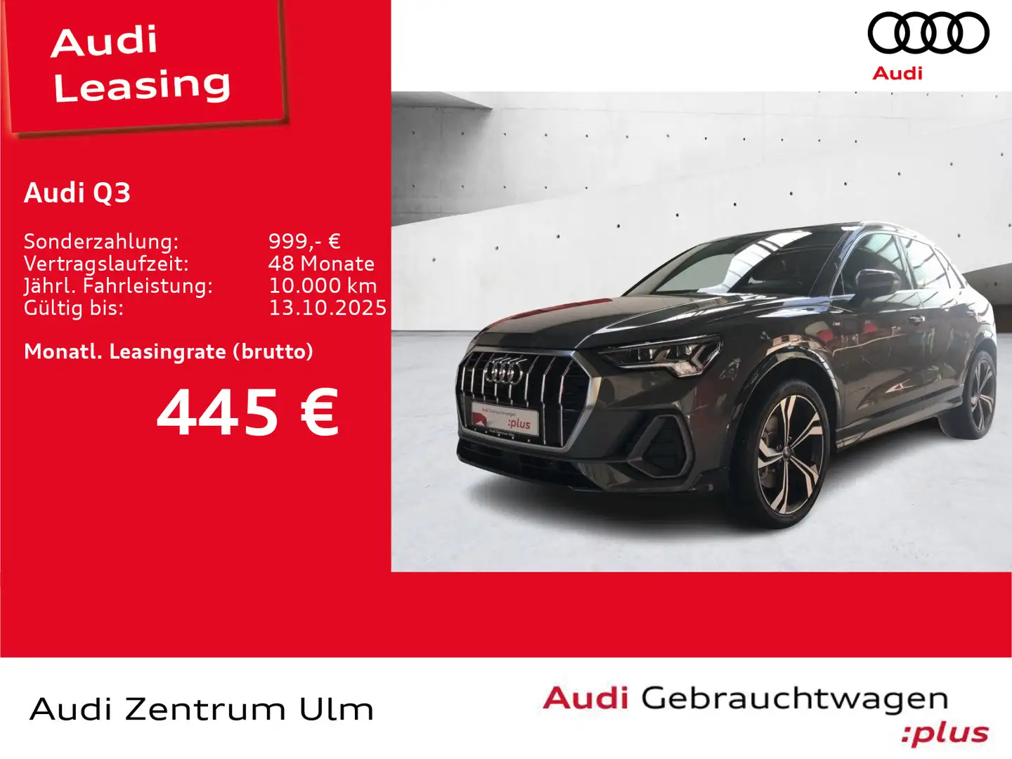 Audi Q3 S-Line 45 TFSI qu 20 AHK PANO STHZ 5J.GAR. Grau - 1
