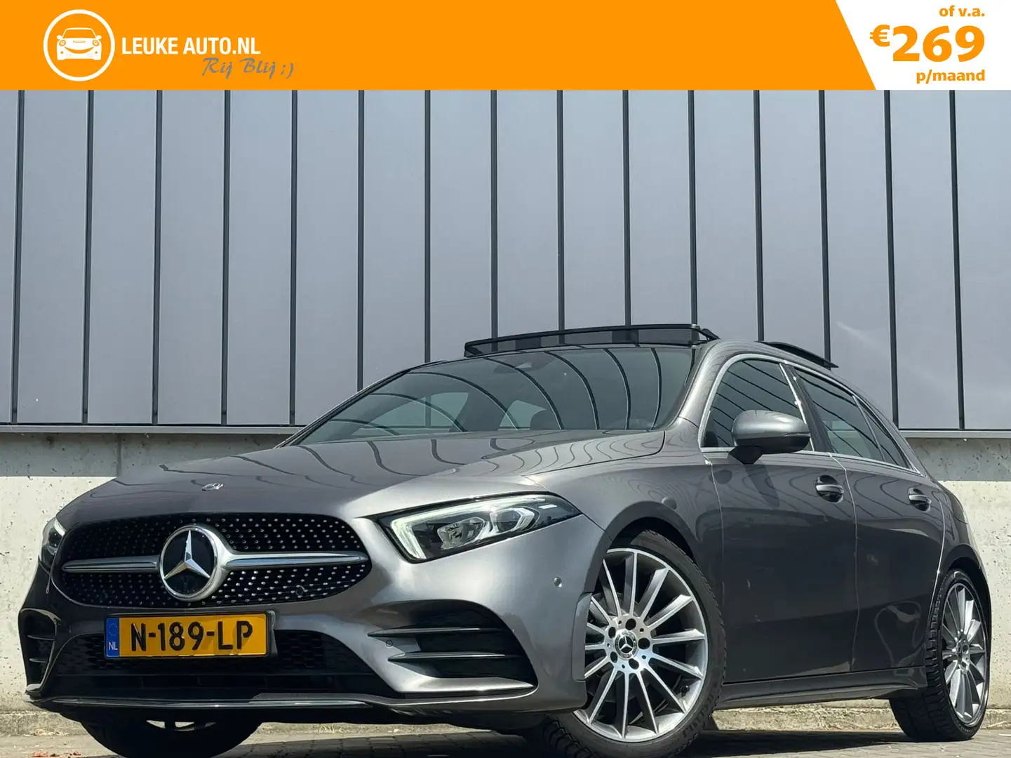 Mercedes-Benz A 180 Automaat Premium+ AMG Pano/schuifdak Camera 19'' Grijs - 1