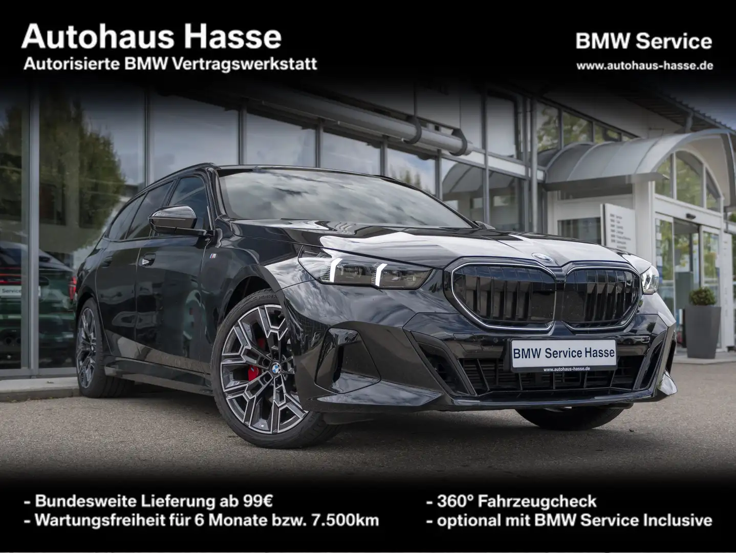 BMW 520 d  xDr Tour M-Sport Pro 20Z PANO AHK H/K DrAs+ Schwarz - 1