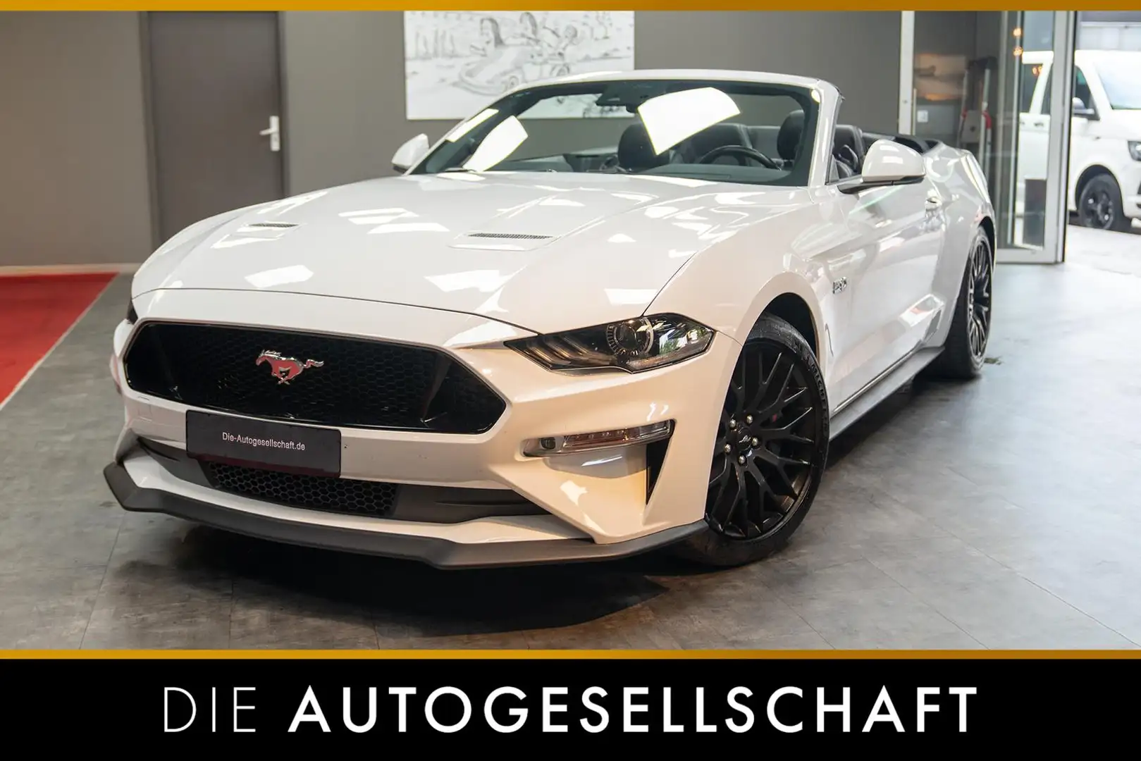 Ford Mustang GT Convertible 5.0 V8*LED*NAVI*LEDER*B&O* Weiß - 1