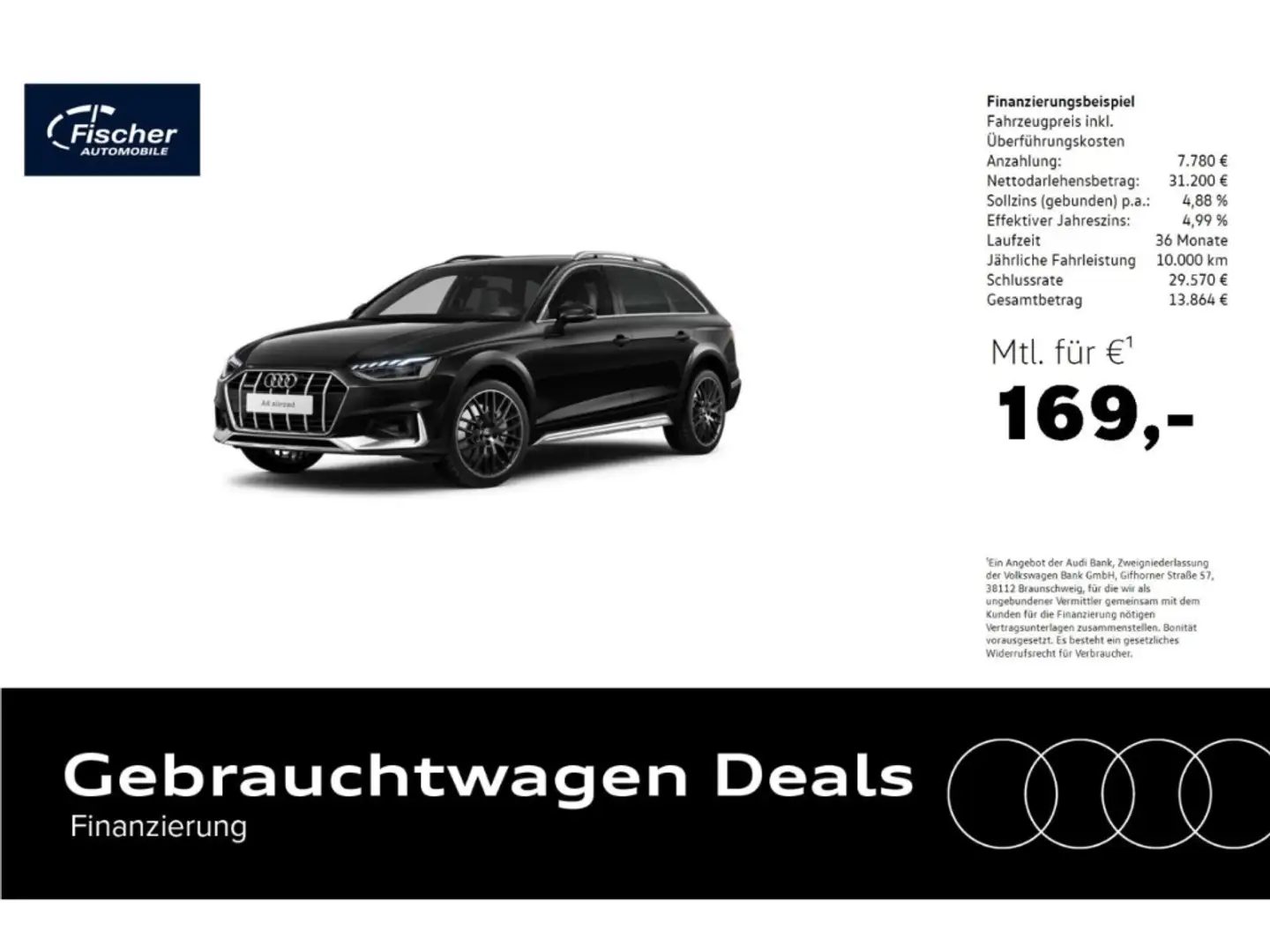 Audi A4 allroad 45 TFSI quattro Schwarz - 1