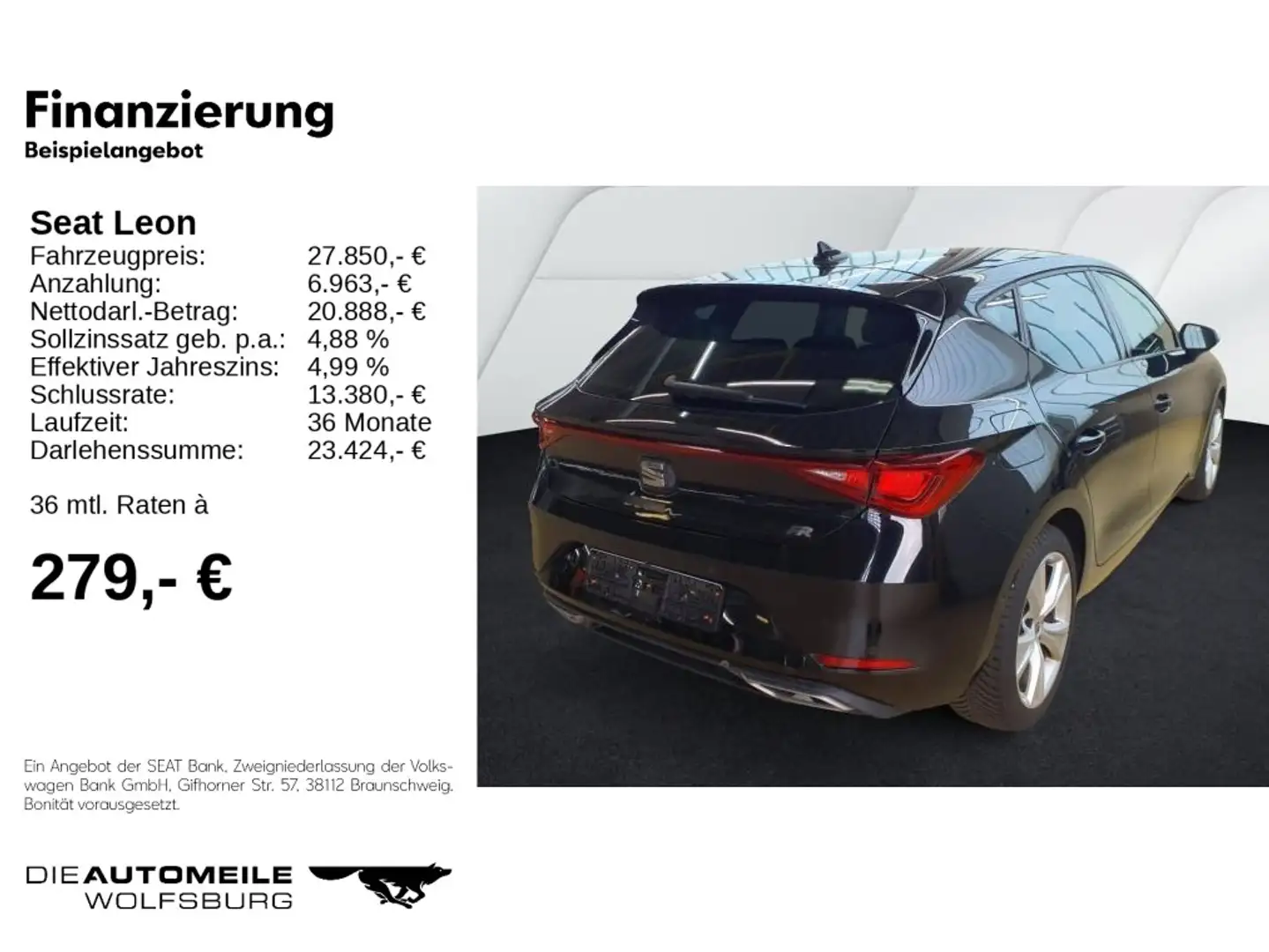 SEAT Leon FR 1.5 eTSI DSG FR Matrix/ACC Zwart - 2