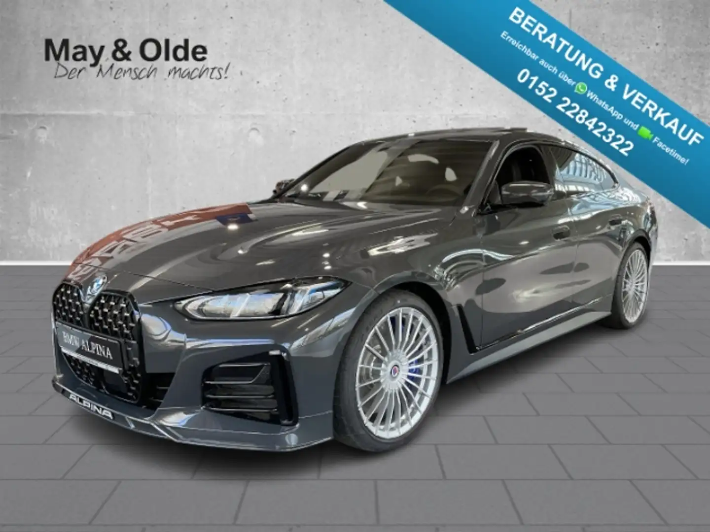 Alpina D4 S Gran Coupe StandHZG AHK HUD H&K Pano 20'' Grau - 1