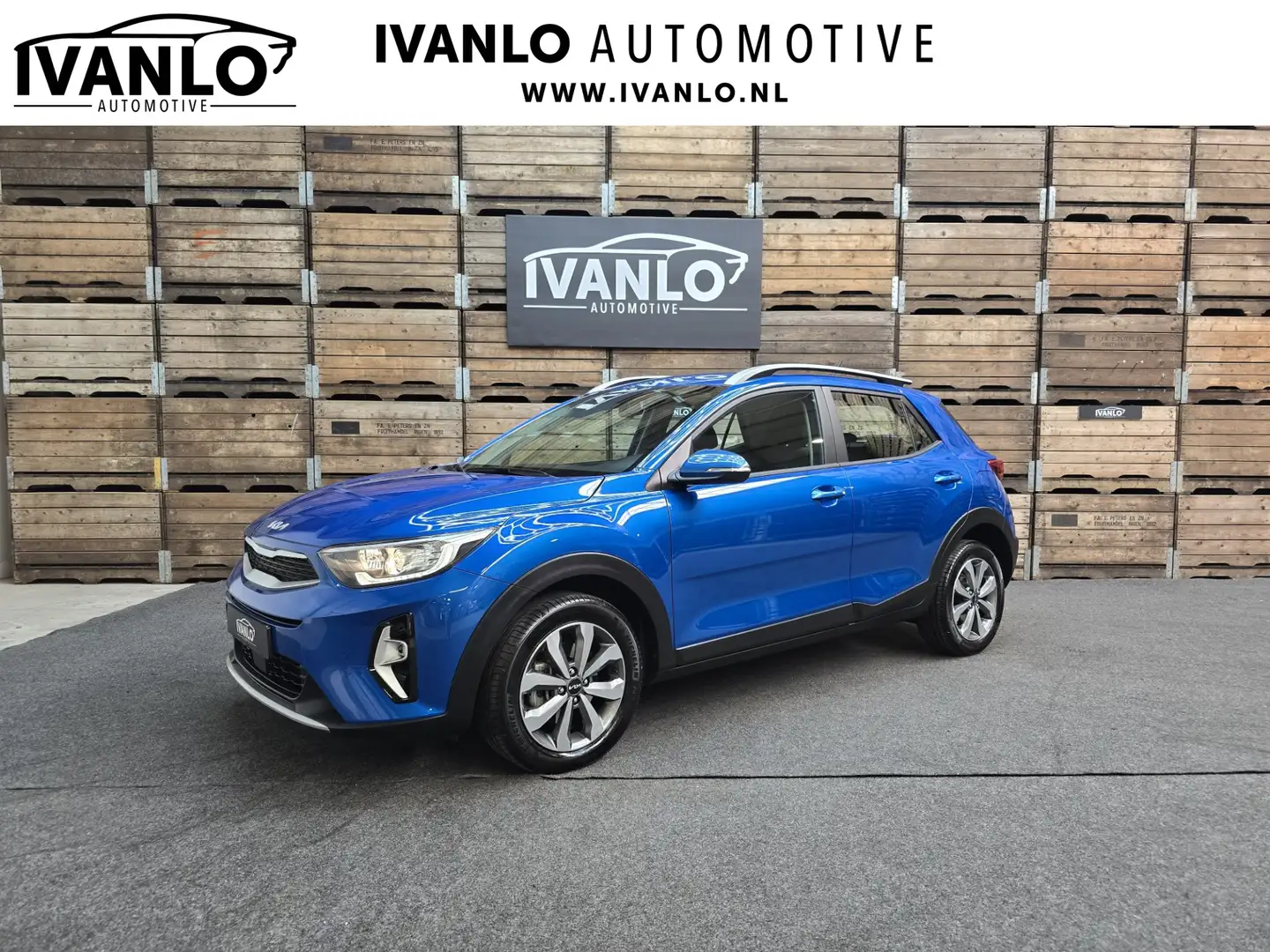 Kia Stonic 1.0 T-GDi MHEV Prestige DCT Camera PDC Carplay Cru Blauw - 1