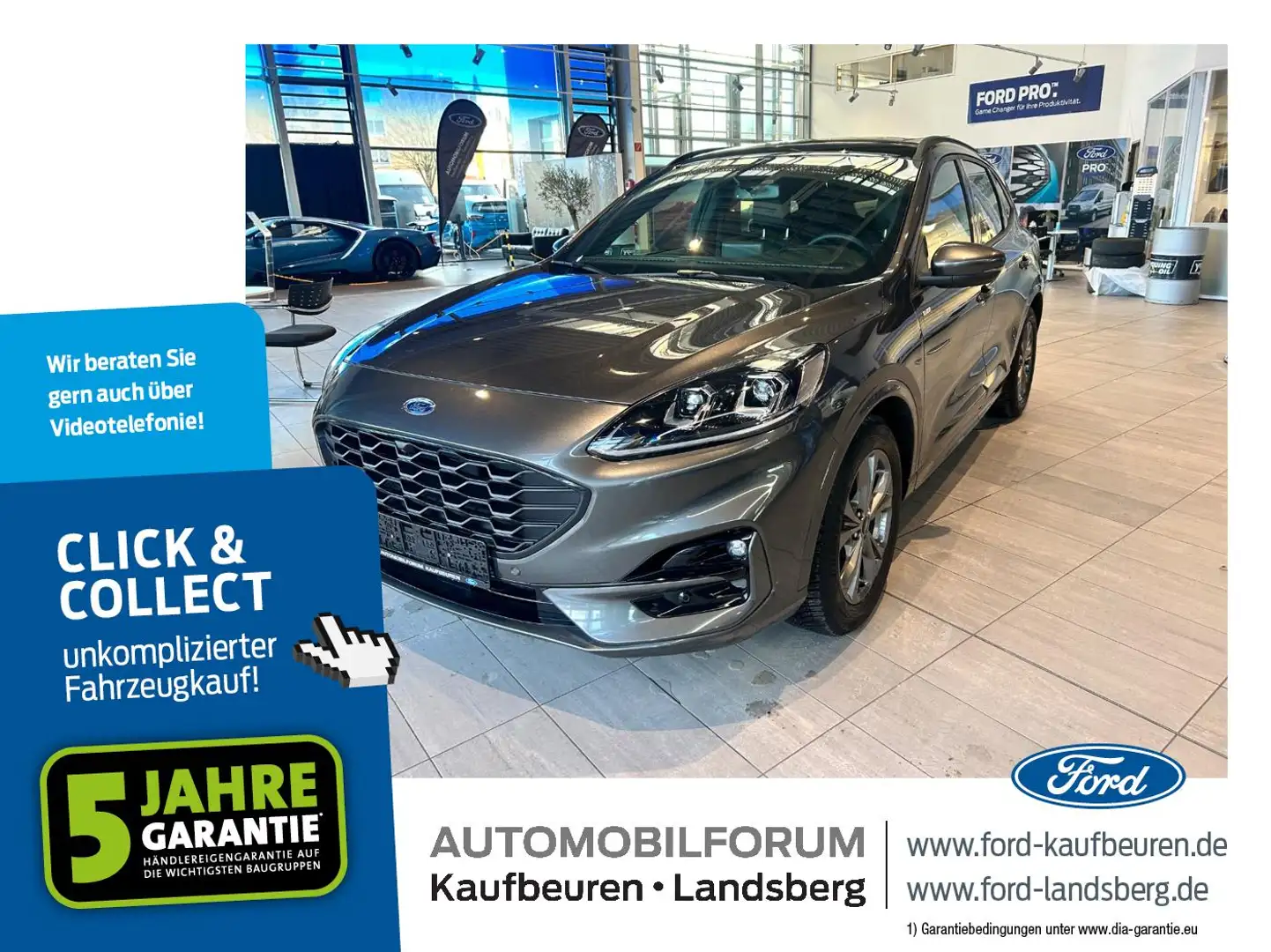 Ford Kuga 1.5 EcoBoost ST-Line X LED AHK ACC Navi Pano Grau - 1
