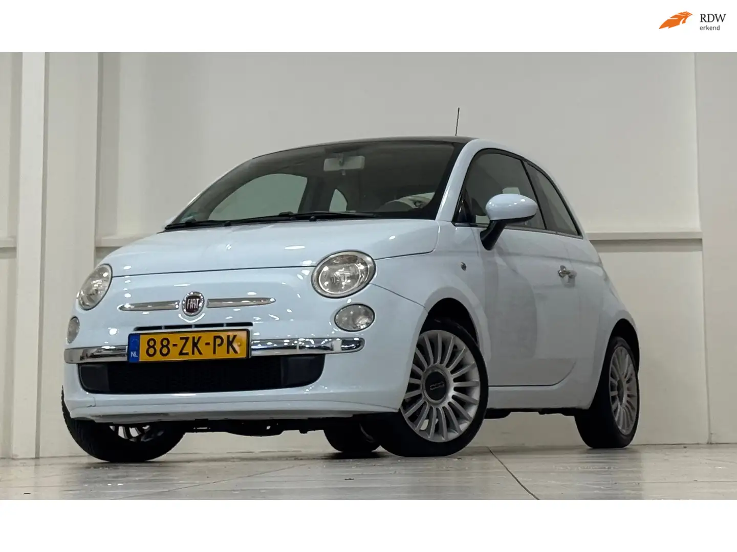 Fiat 500 1.4i 16V Lounge Panoramadak 9" scherm Clima APK 29 Blu/Azzurro - 1