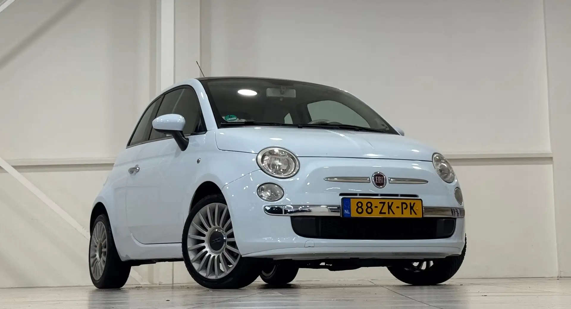 Fiat 500 1.4i 16V Lounge Panoramadak 9" scherm Clima APK 29 Blu/Azzurro - 2