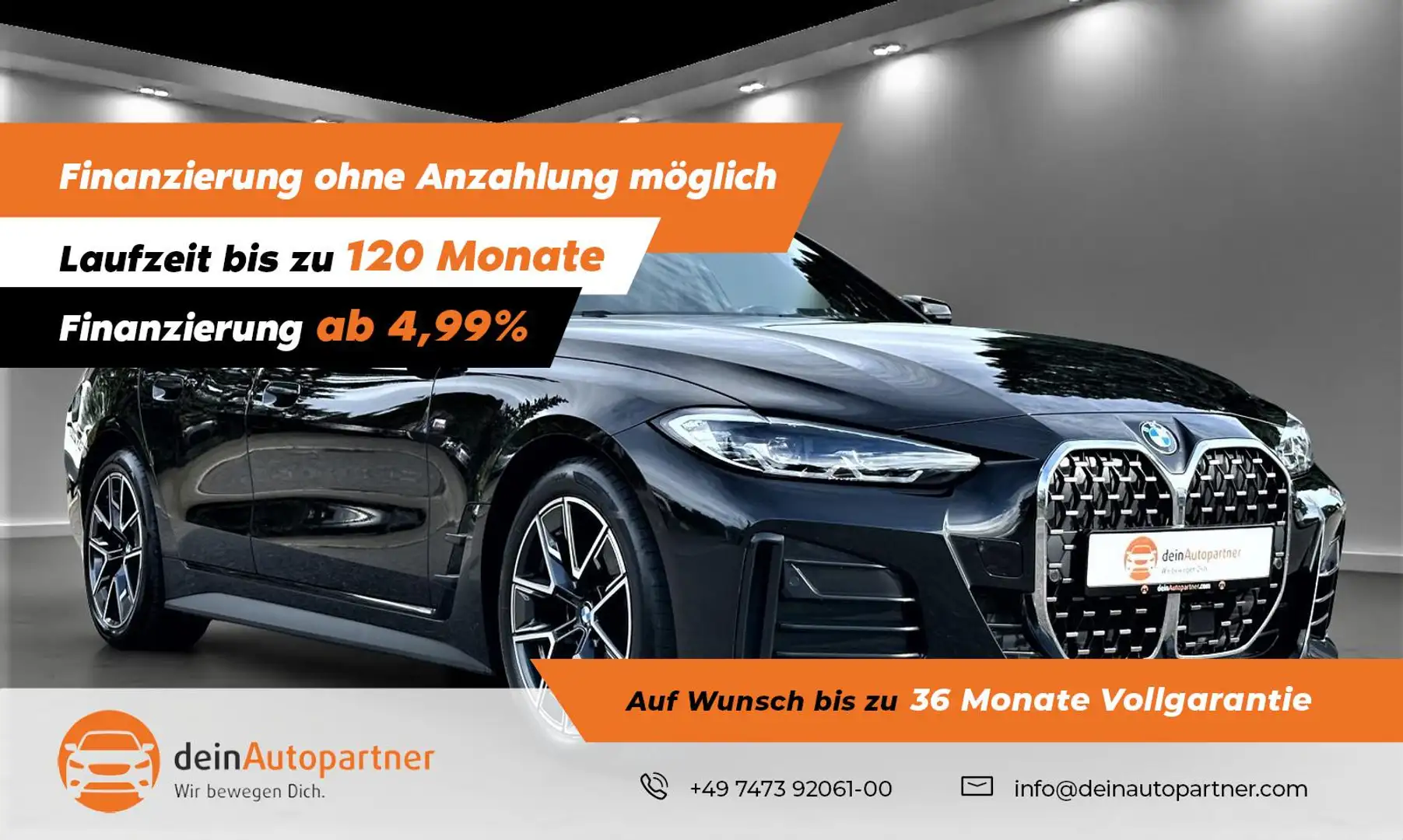 BMW 420 d xDrive GC M Sport LED/LEDER/STHZ/ACC/LANE/VIRTUA Schwarz - 1