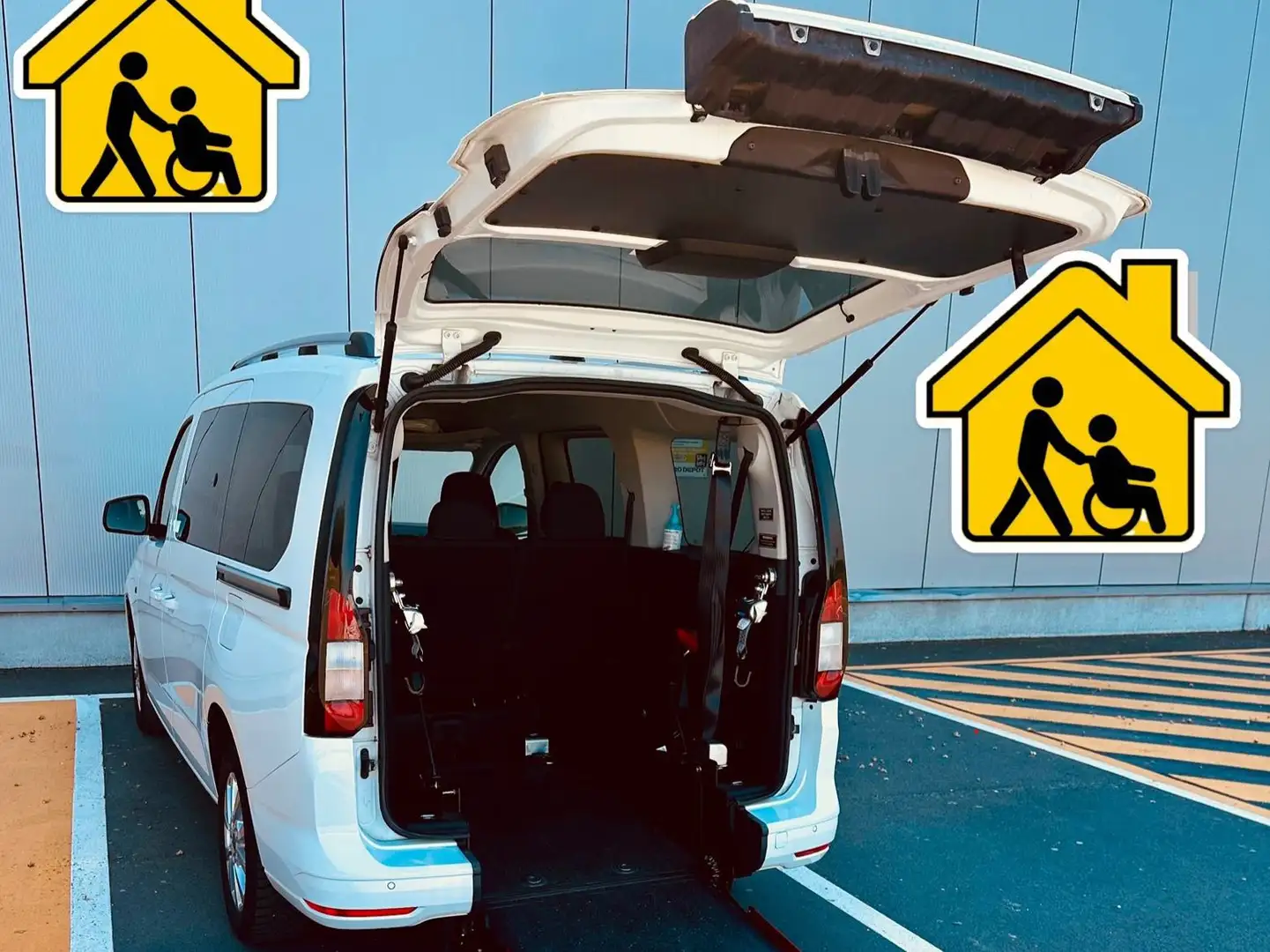 Ford Tourneo Connect Véhicule TPMR/chaise roulante / rolstoelplaats Blanc - 1