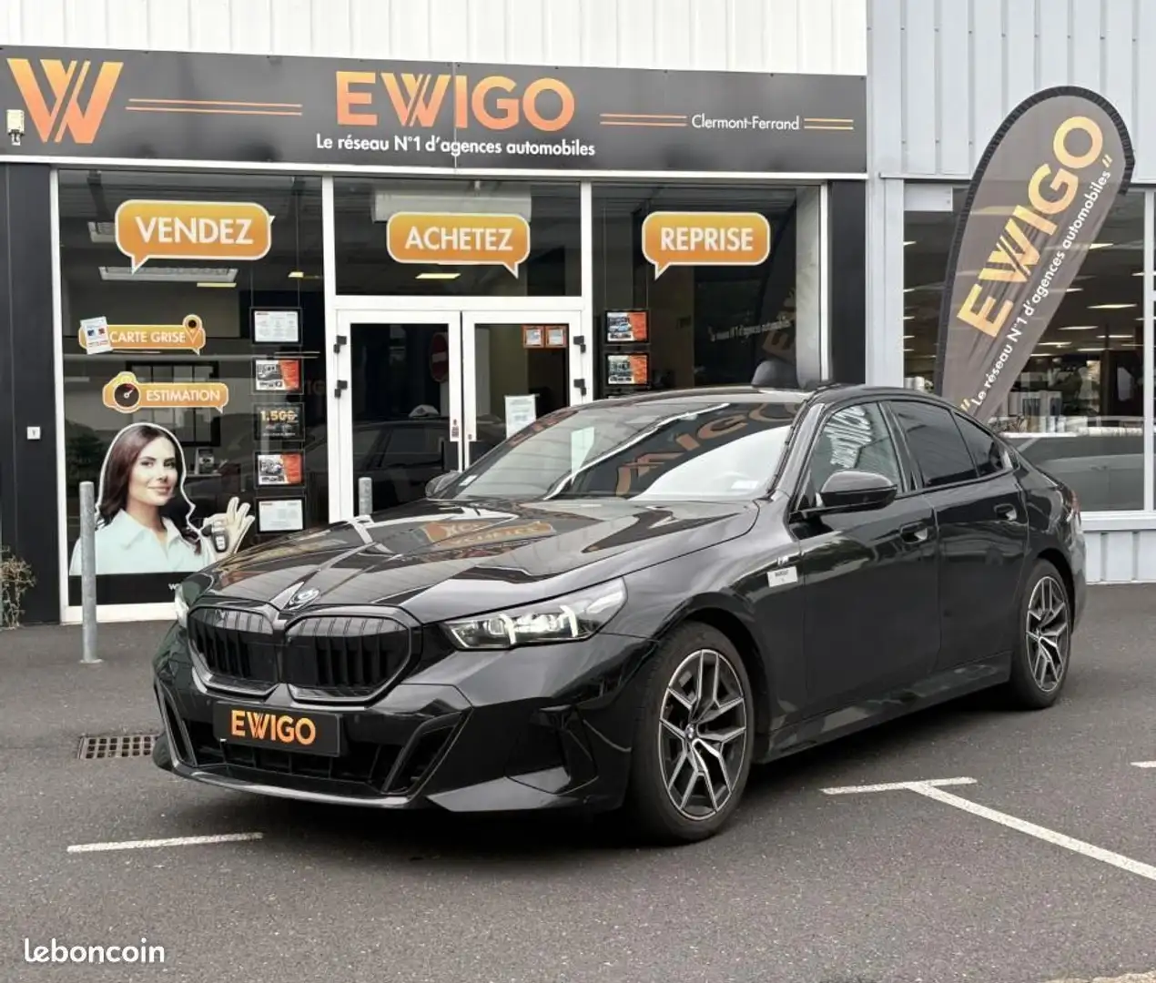 BMW 520 2.0 520D 195CH MHEV M-SPORT BVA TVA RECUPERABLE 1ERE MAIN GARANTIE CONSTRUCTEUR Schwarz - 1