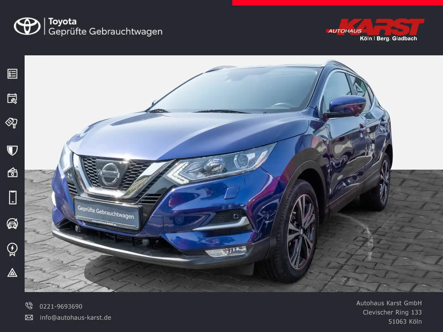 Nissan Qashqai 1,2 XTronic N-Connecta Pano Navi Blau - 1