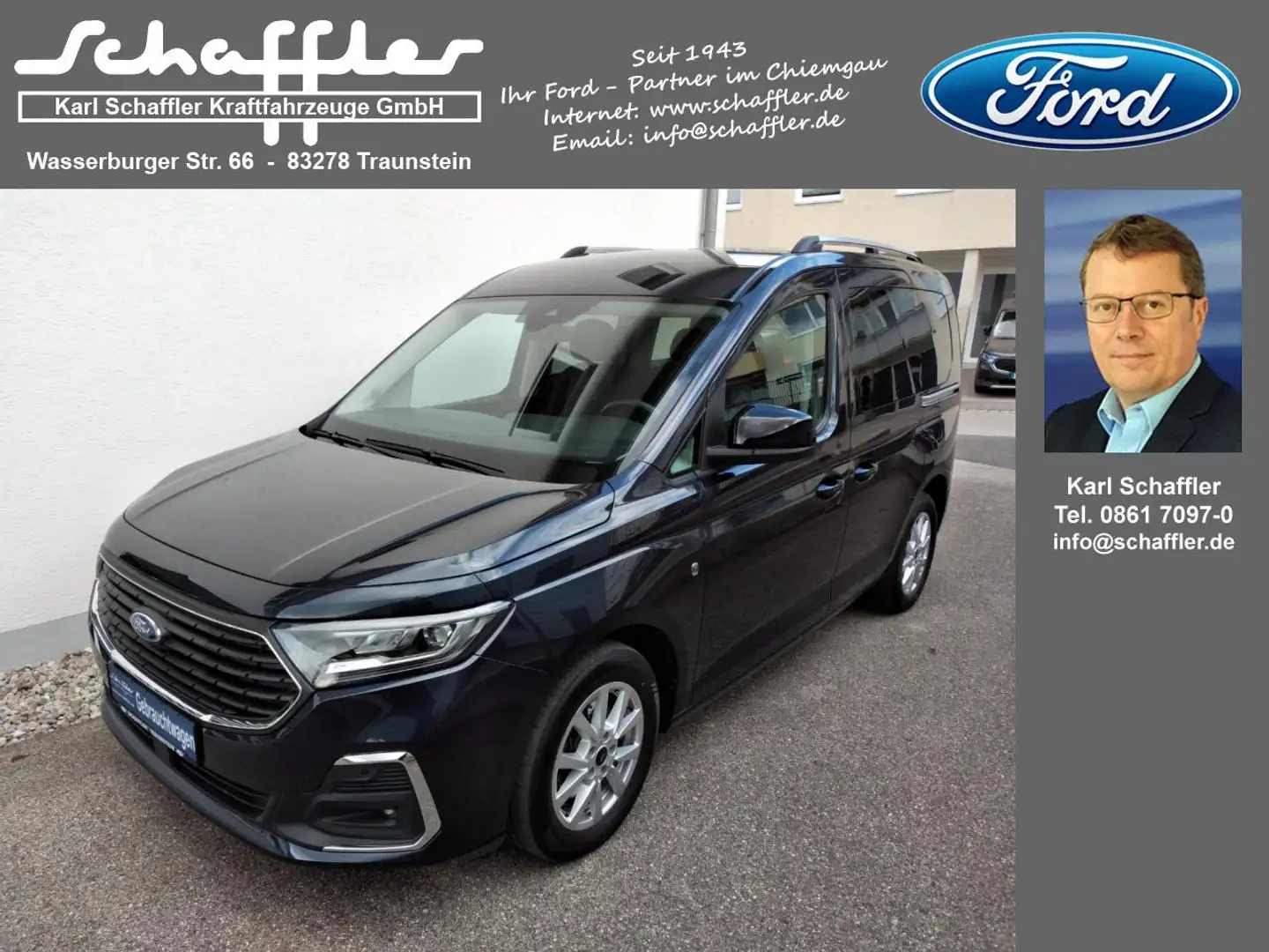 Ford Tourneo Connect Titanium AWD Bleu - 1