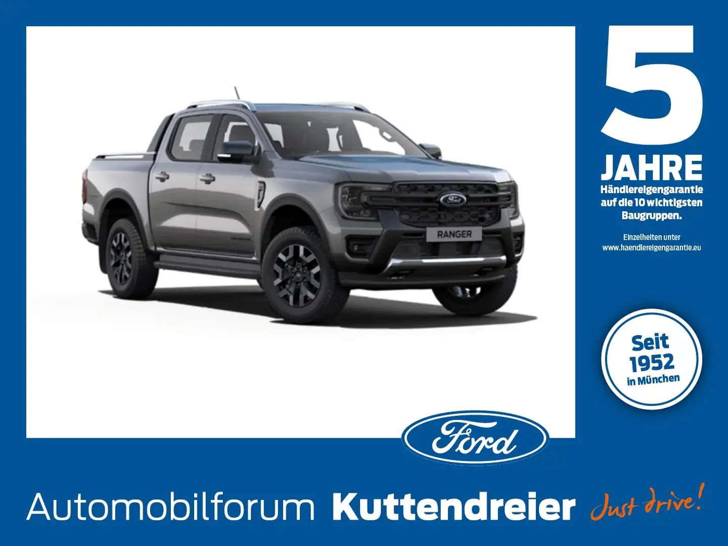 Ford Ranger Wildtrak 2.3 DoKa PHEV NAVI*iACC*360*PDC Grau - 1
