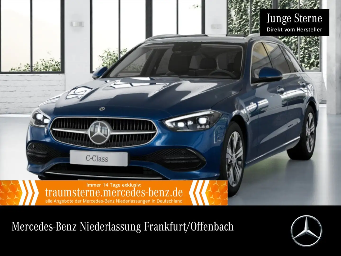 Mercedes-Benz C 300 de T 4M AVANTG+PANO+360+BURMESTER+KEYLESS+9G Blau - 1